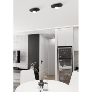Lampe de plafond Romax noire.