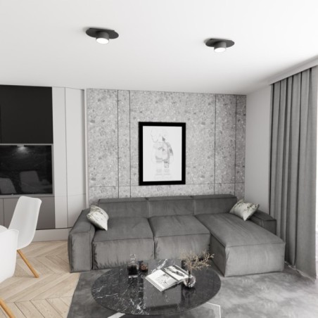 Lampe de plafond Romax noire.