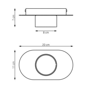 Lampe de plafond Romax noire.