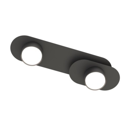 Lampe de plafond Romax noire (2 lumières)