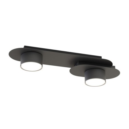 Lampe de plafond Romax noire (2 lumières)