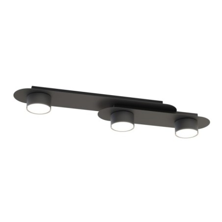Lampe de plafond Romax noire (3 lumières)