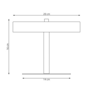 Lampe de table Zuko blanche (2 lumières)