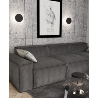 Applique mural Zuko noir (2 lumières)