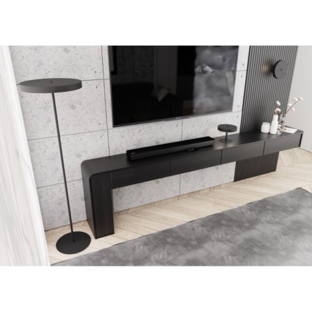 Lampe sur pied Zuko noire (3 lumières)