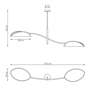 Lampe de plafond Norgi Moutarde (2 lumières)