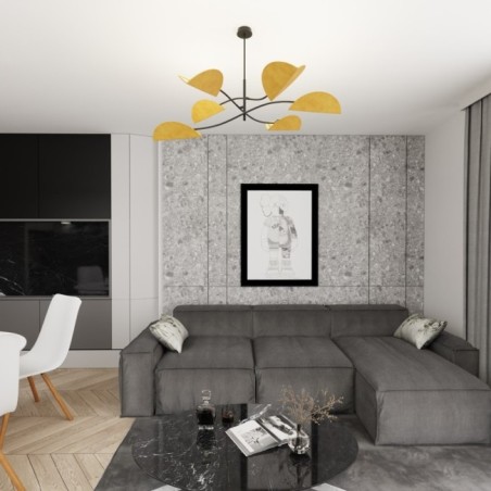 Lampe de plafond Norgi Moutarde (6 lumières)