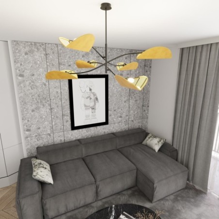 Lampe de plafond Norgi Moutarde (6 lumières)