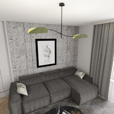 Lampe de plafond Norgi Verte (2 lumières)