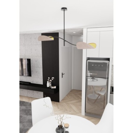 Lampe de plafond Norgi Gris (2 lumières)