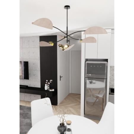 Lampe de plafond Norgi Gris (6 lumières)