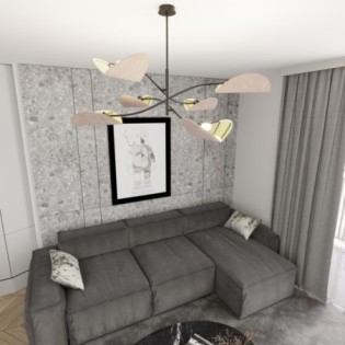 Lampe de plafond Norgi Gris (6 lumières)