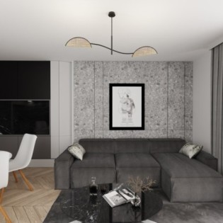 Lampe de plafond Norgi noire (2 lumières)