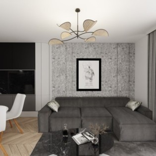 Lampe de plafond Norgi noire (6 lumières)