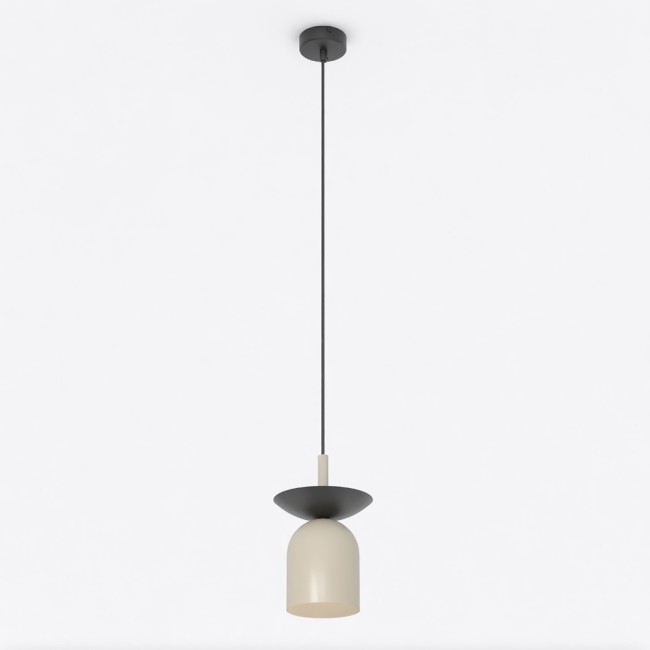 Suspension Lorenza moka+noir.