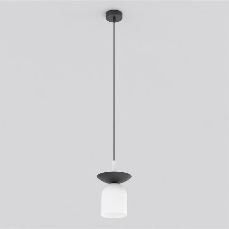 Suspension Lorenza blanc+noir.