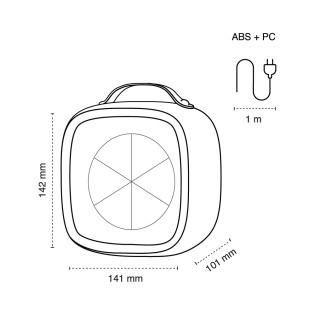 Chauffage portable Tropico Jaune (500W)