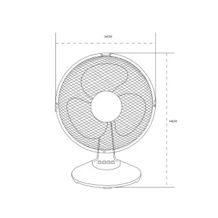 Ventilateur de table Nivo 3 vitesses (35W)