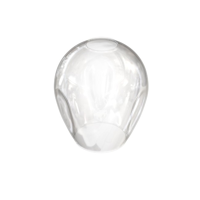 Rechange abat-jour en verre transparent 17x14 cm.
