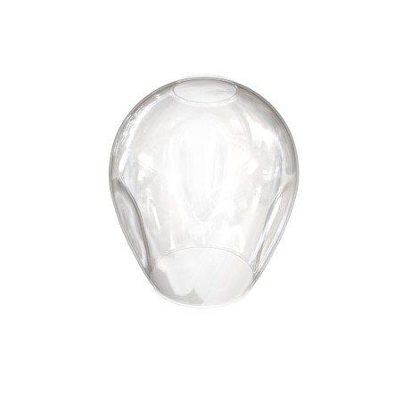 Rechange abat-jour en verre transparent 17x14 cm.