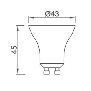 Ampoule LED GU10 36º Dim (8W)