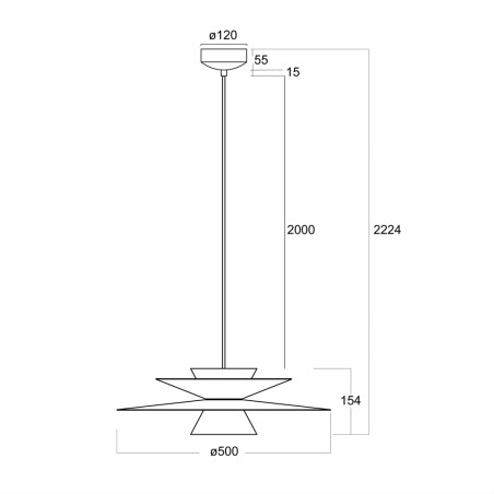 Lámpara colgante LED Estrella (12W)