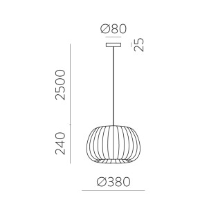 Lámpara colgante Mirta