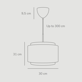 Lampe de plafond Takai 30