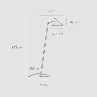 Lampe sur pied Darci Arena.