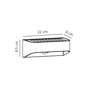 Applique murale d'extérieur LED Marcellio Solaire (5W)
