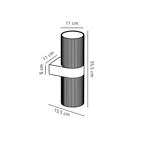Applique mural extérieur Kyklop Maxi (2 lumières)
