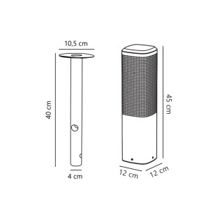 Balise extérieure Sidara 45.