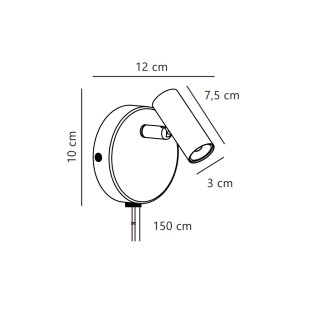 Applique murale LED Omari Round (3,2W)