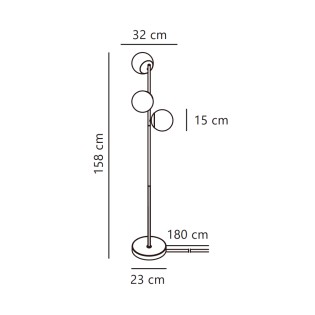 Lampe sur pied Lilly (3 lumières)