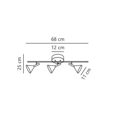 Plafonnier Kelvis (3 lumières)