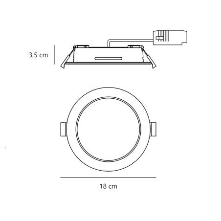Downlight LED pour salles de bains Manacor 18 (12W)