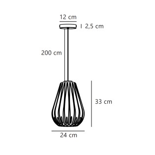 Lampe suspendue Salino