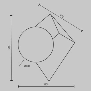 Applique murale Cubeo Platino.