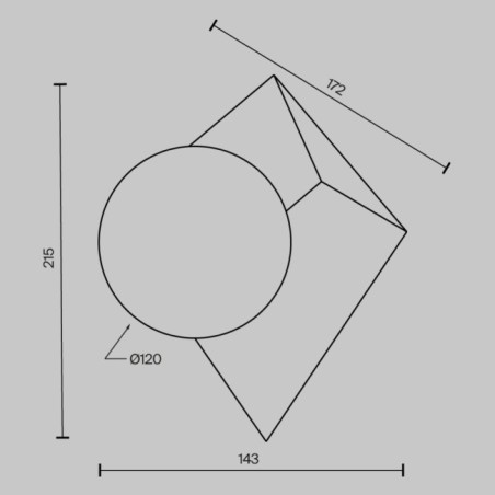Applique murale Cubeo Platino.
