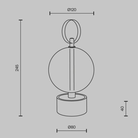 Lampe rechargeable LED Double Moon (3W)