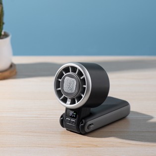 Ventilateur à main Glasi Noir 5 vitesses.