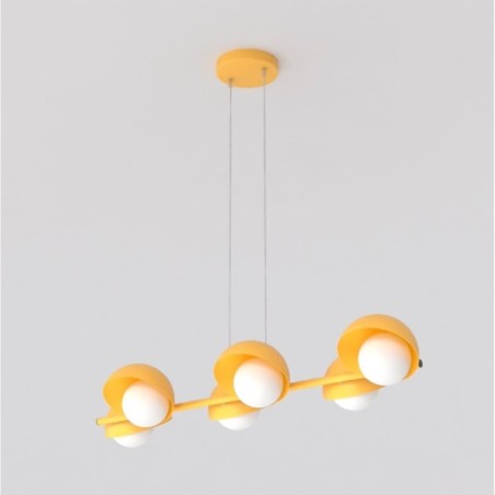 Suspension Nordessa orange (4 lumières)