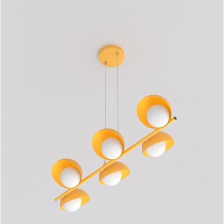 Suspension Nordessa orange (4 lumières)