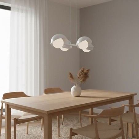 Suspension Nordessa orange (6 lumières)