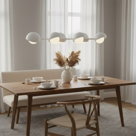 Suspension Nordessa blanche (4 lumières)