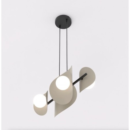 Suspension Lithora blanche (6 lumières)