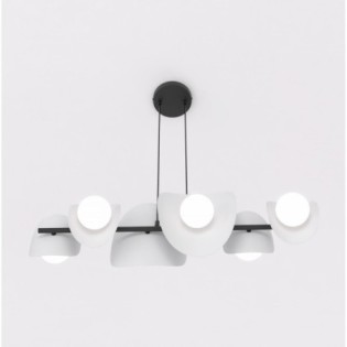 Suspension Lithora grise (4 lumières)