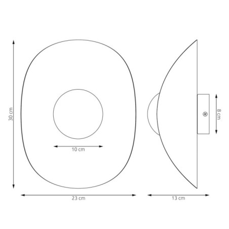 Applique mural Onivia XL blanc.
