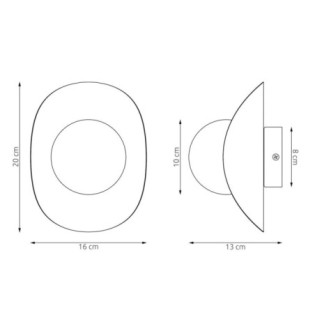 Applique murale Onivia XL gris.