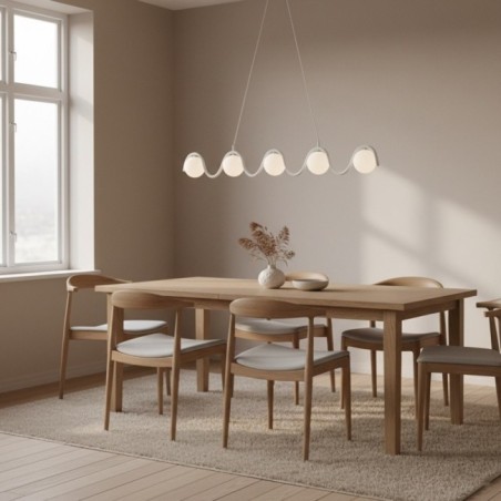 Suspension Ondessa noire (5 lumières)